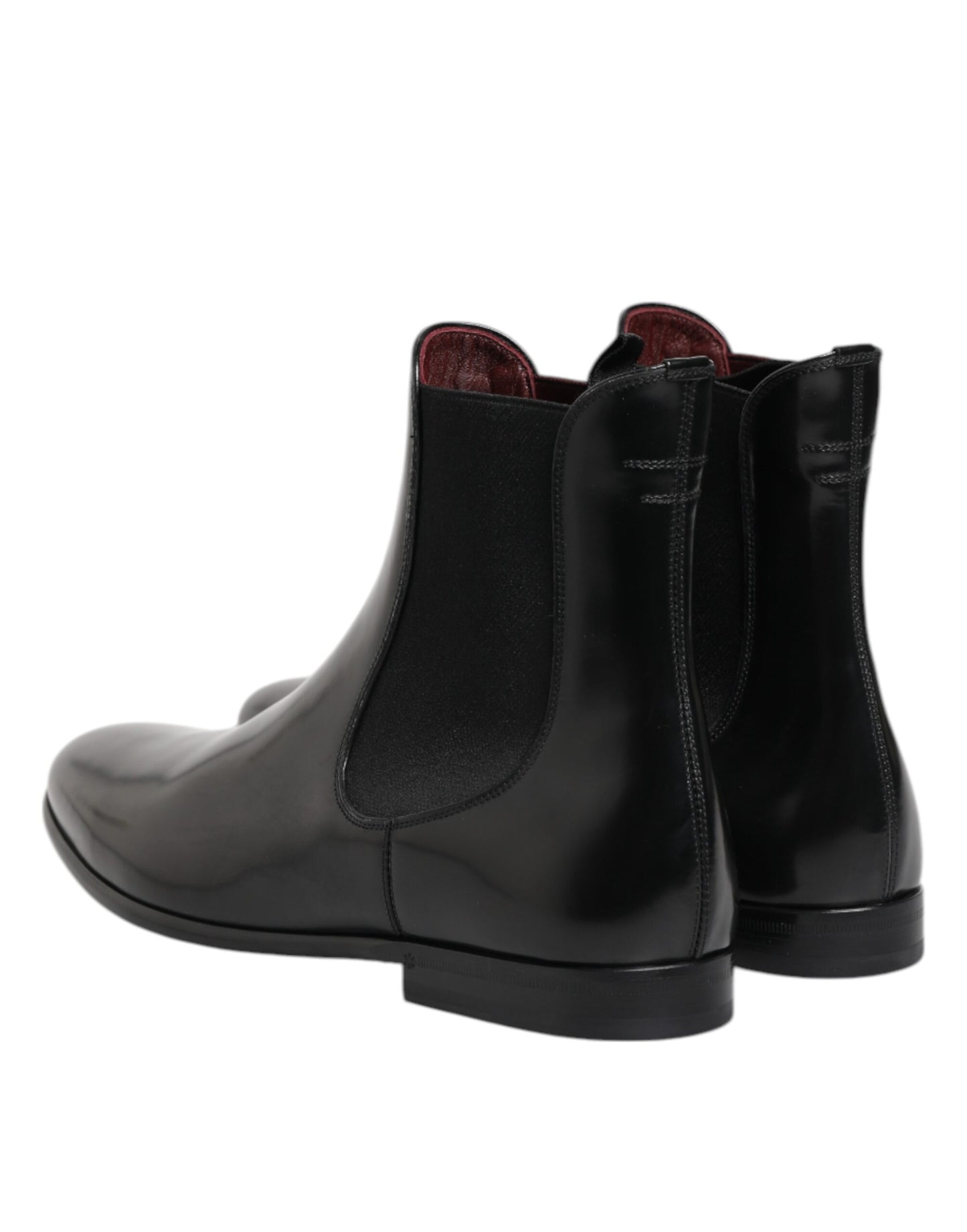 Dolce & Gabbana Black Chelsea Slip On Mid Calf Boots Shoes Dolce & Gabbana