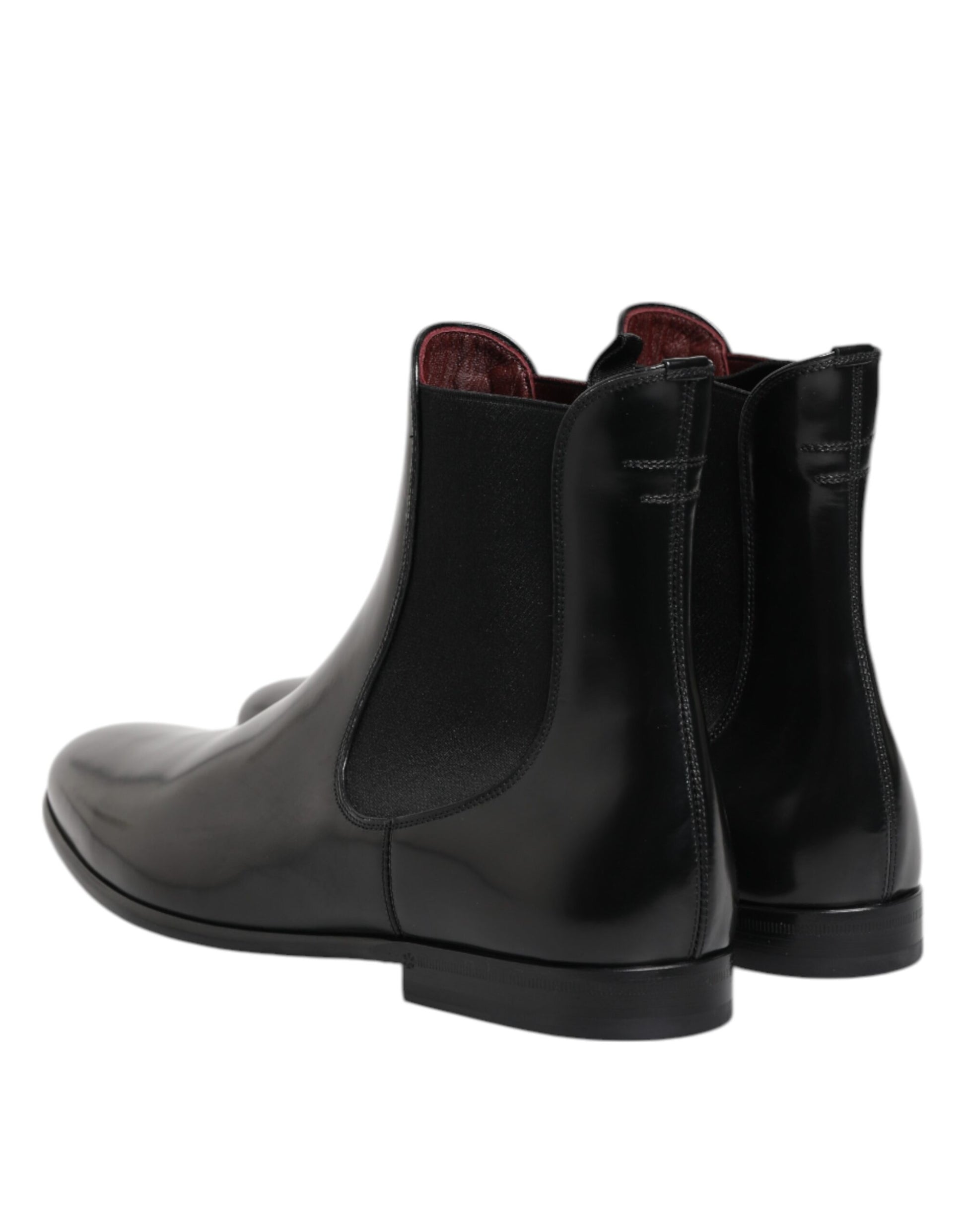 Dolce & Gabbana Black Chelsea Slip On Mid Calf Boots Shoes Dolce & Gabbana