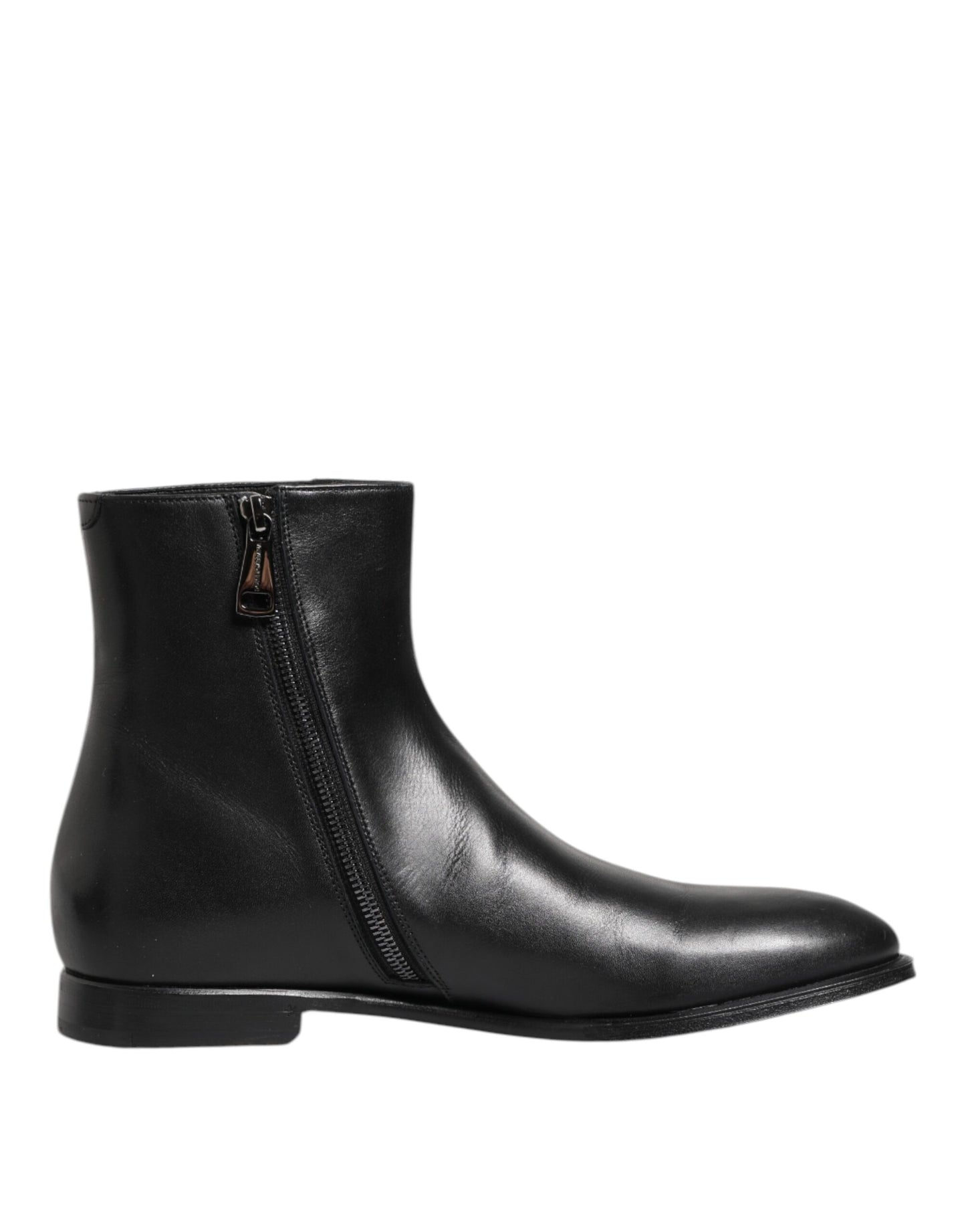 Dolce & Gabbana Black Leather Mid Calf Men Boots Shoes Dolce & Gabbana