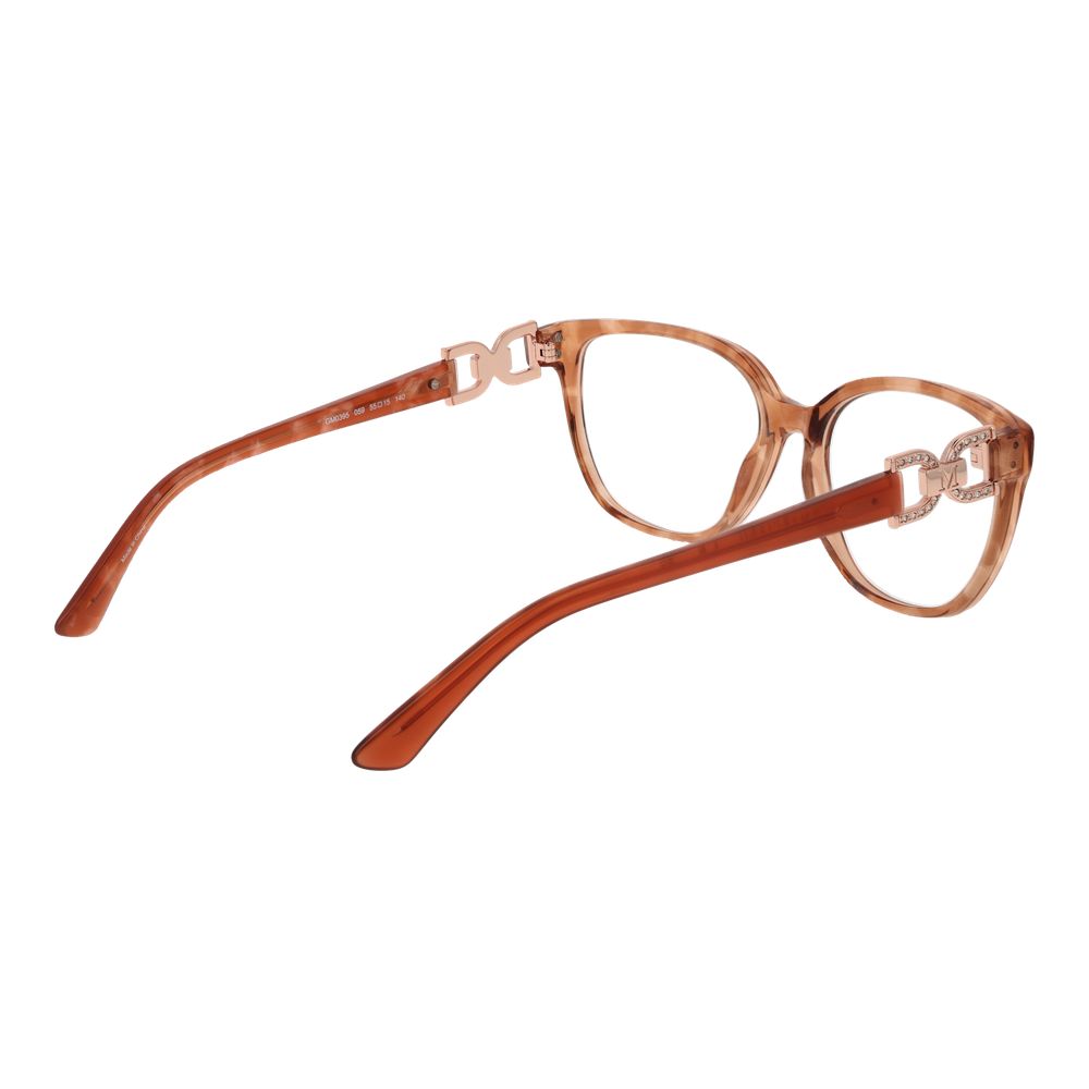 Marciano by Guess orange acetate glasses frames with clear lenses, stylish eyewear for modern fashion.