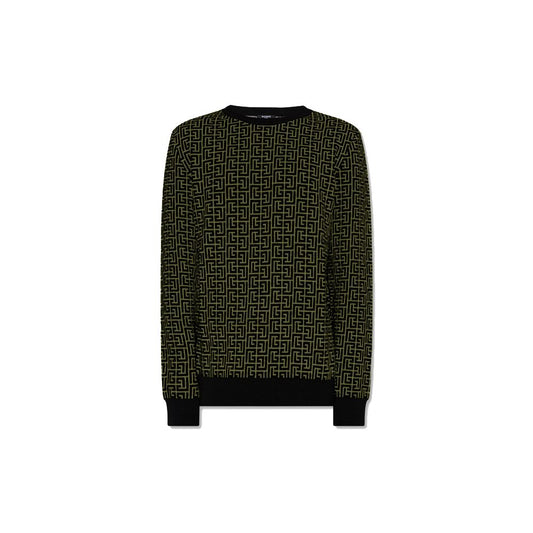 Balmain Green Wool Sweater Balmain