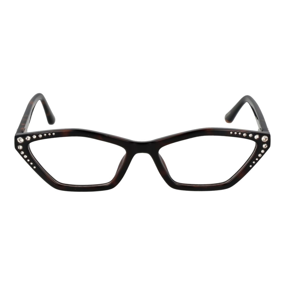 Marciano by Guess brown stainless steel glasses frames, close-up view showing sleek design and polished finish.
