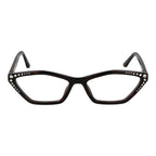 Marciano by Guess brown stainless steel glasses frames, close-up view showing sleek design and polished finish.