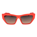 Red plastic Guess sunglasses with a stylish frame and dark tinted lenses, perfect for a trendy summer look.