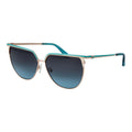 Guess gold metal sunglasses with round frames and dark lenses, featuring a stylish and contemporary design.