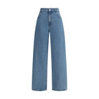 Rohe Blue Cotton Relaxed Fit Jeans Rohe
