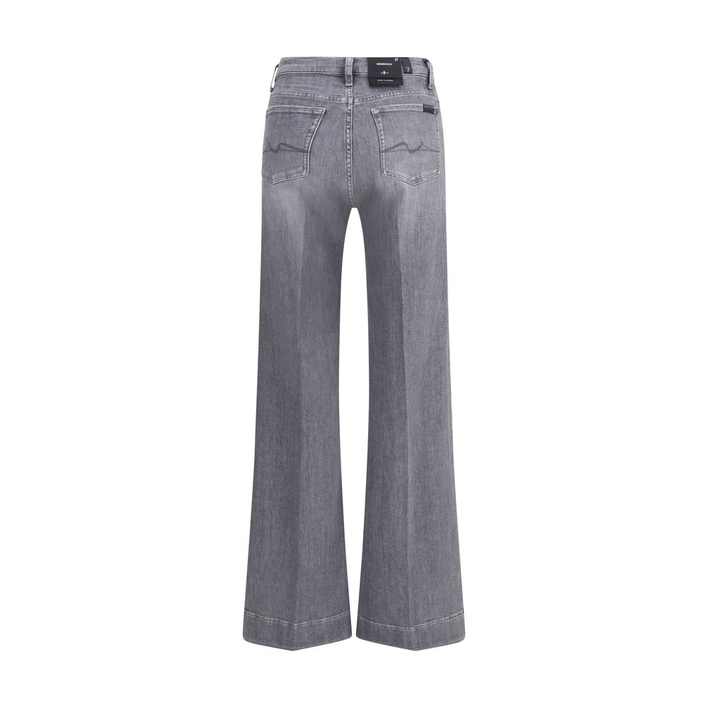 7FOR Gray Cotton Bootcut Jeans 7FOR