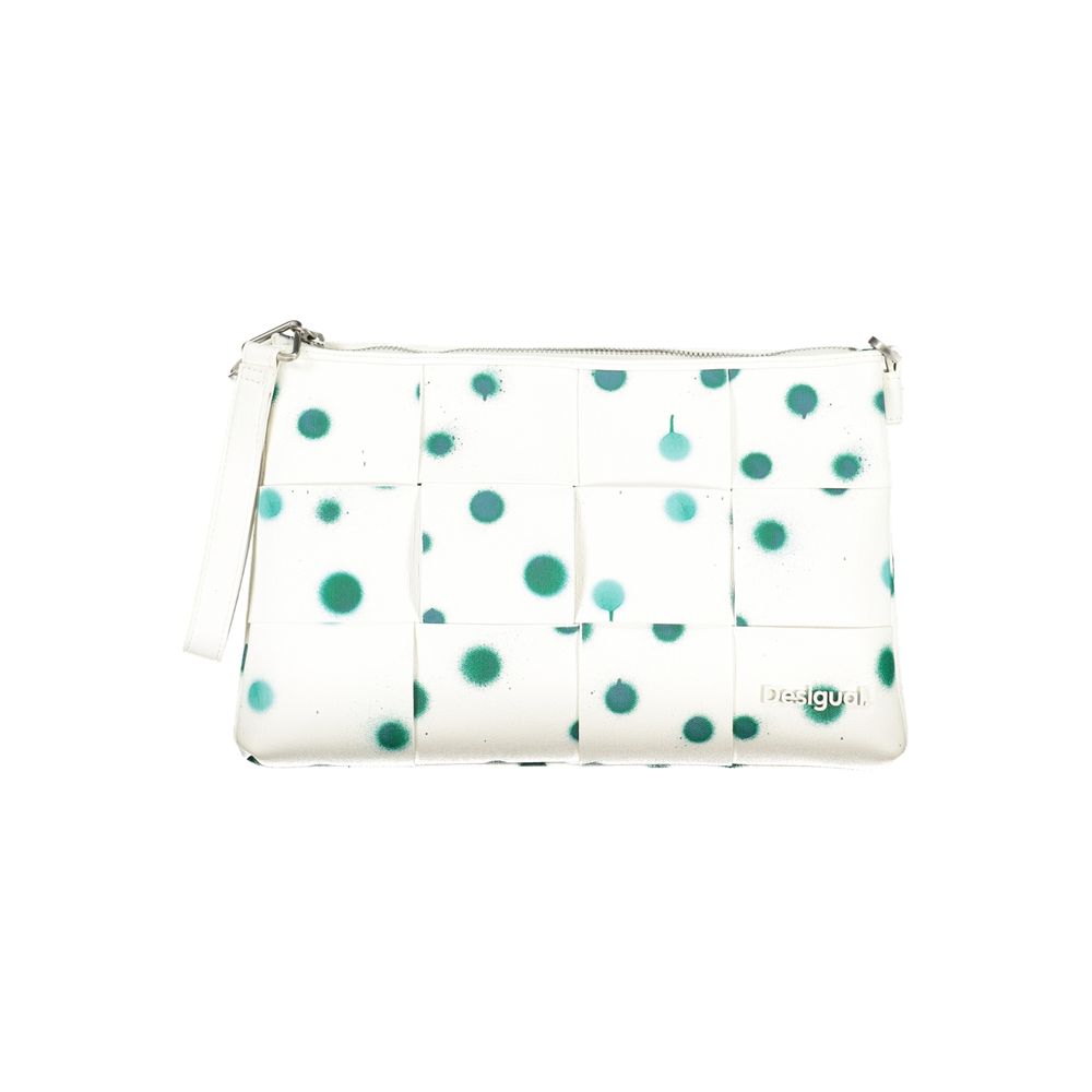 Desigual Bianco Poliuretano women's handbag with stylish design, featuring a white polyurethane material and modern detailing.