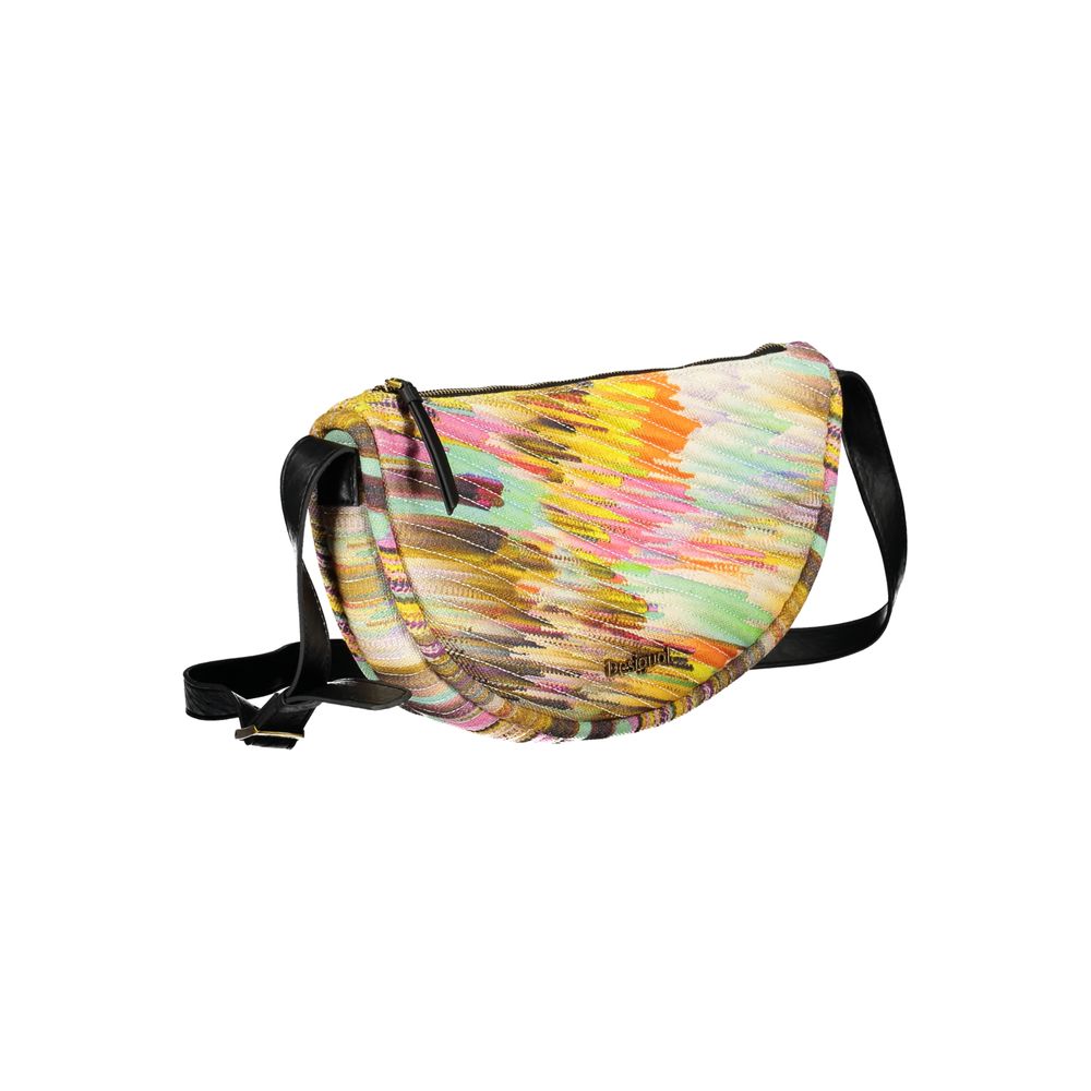 Desigual Giallo polyester shoulder bag for women, featuring vibrant yellow color and stylish design.