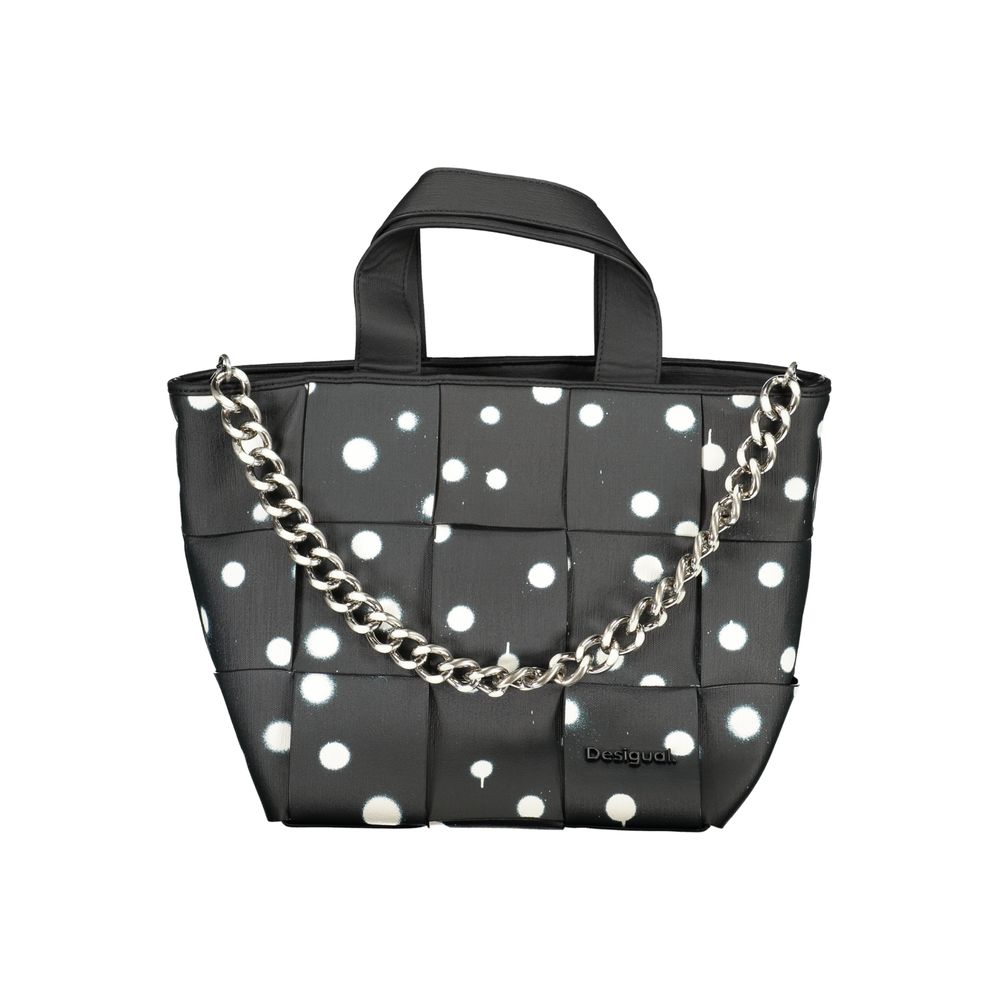 Desigual Nero Poliuretano shoulder bag for women with sleek black design and adjustable strap, made from durable polyurethane material.