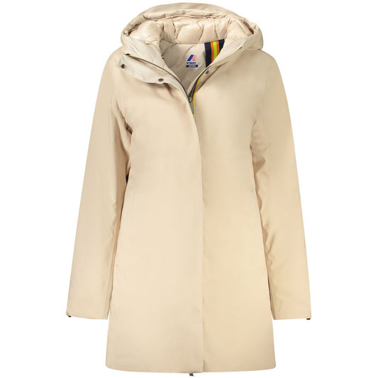 K-WAY Beige Polyester Jackets & Coat K-WAY