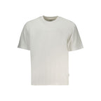 White cotton men's T-shirt by Guess Jeans with a classic fit and logo detail on the front.