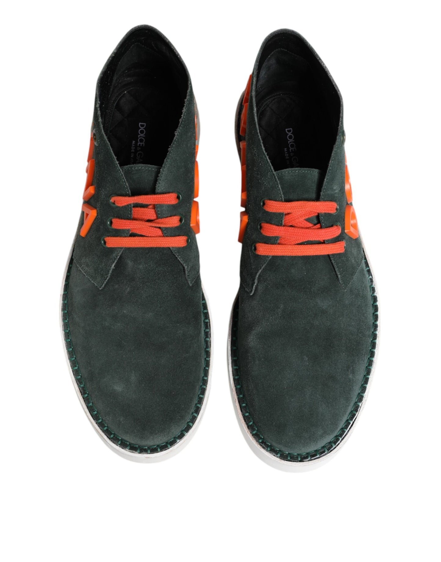 Dolce & Gabbana Green Derby Logo Casual Men Sneakers Shoes Dolce & Gabbana