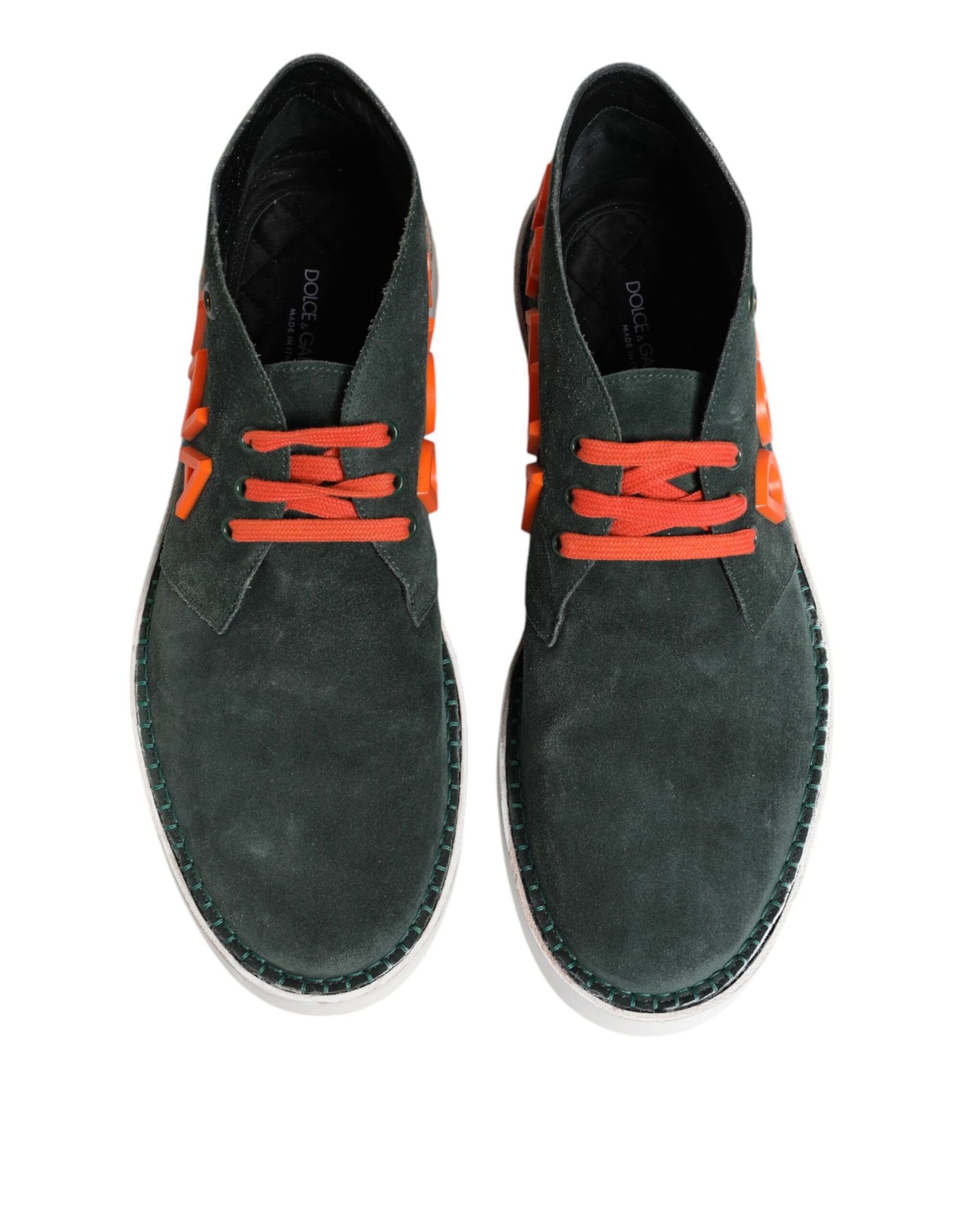 Dolce & Gabbana Green Derby Logo Casual Men Sneakers Shoes Dolce & Gabbana