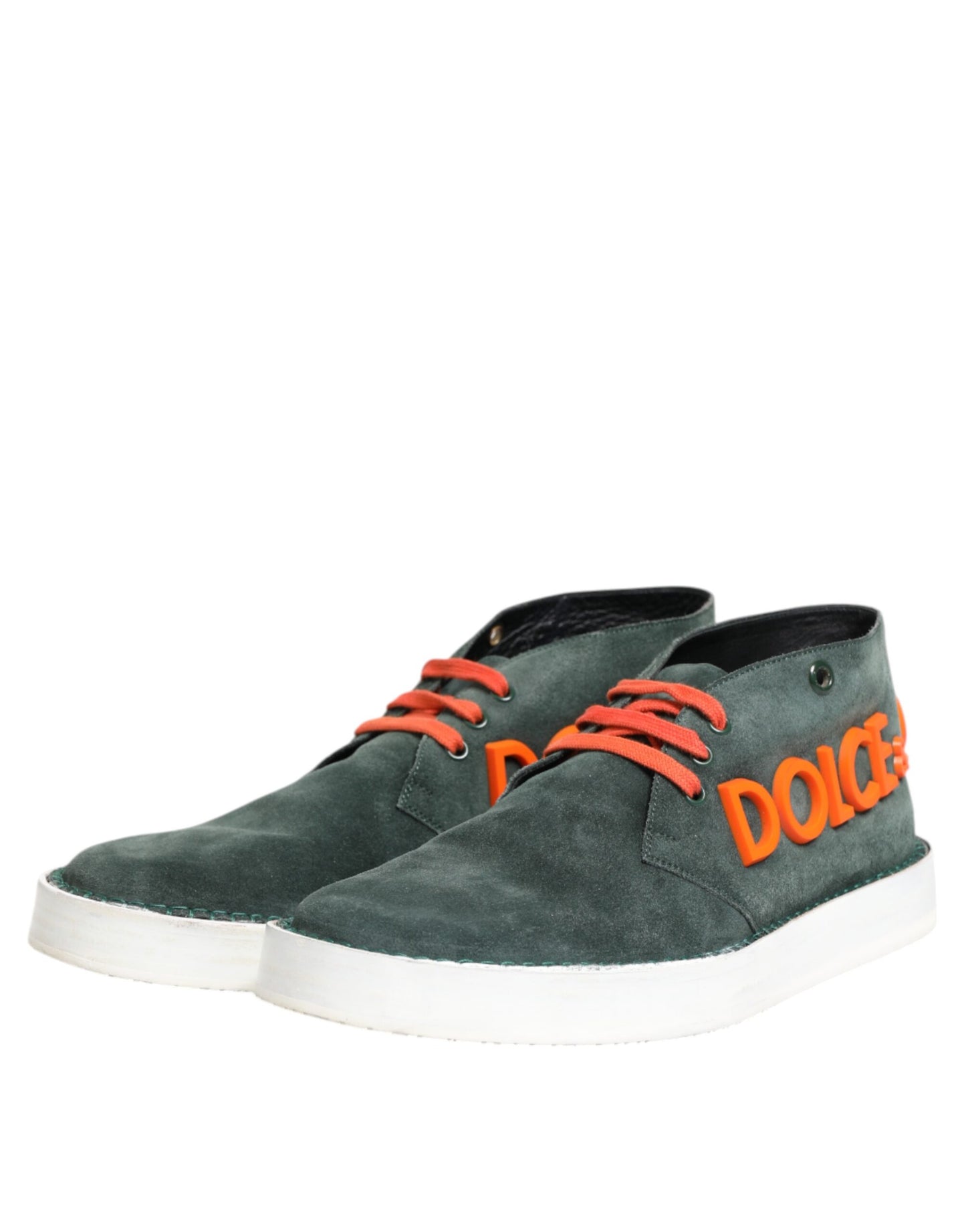 Dolce & Gabbana Green Derby Logo Casual Men Sneakers Shoes Dolce & Gabbana