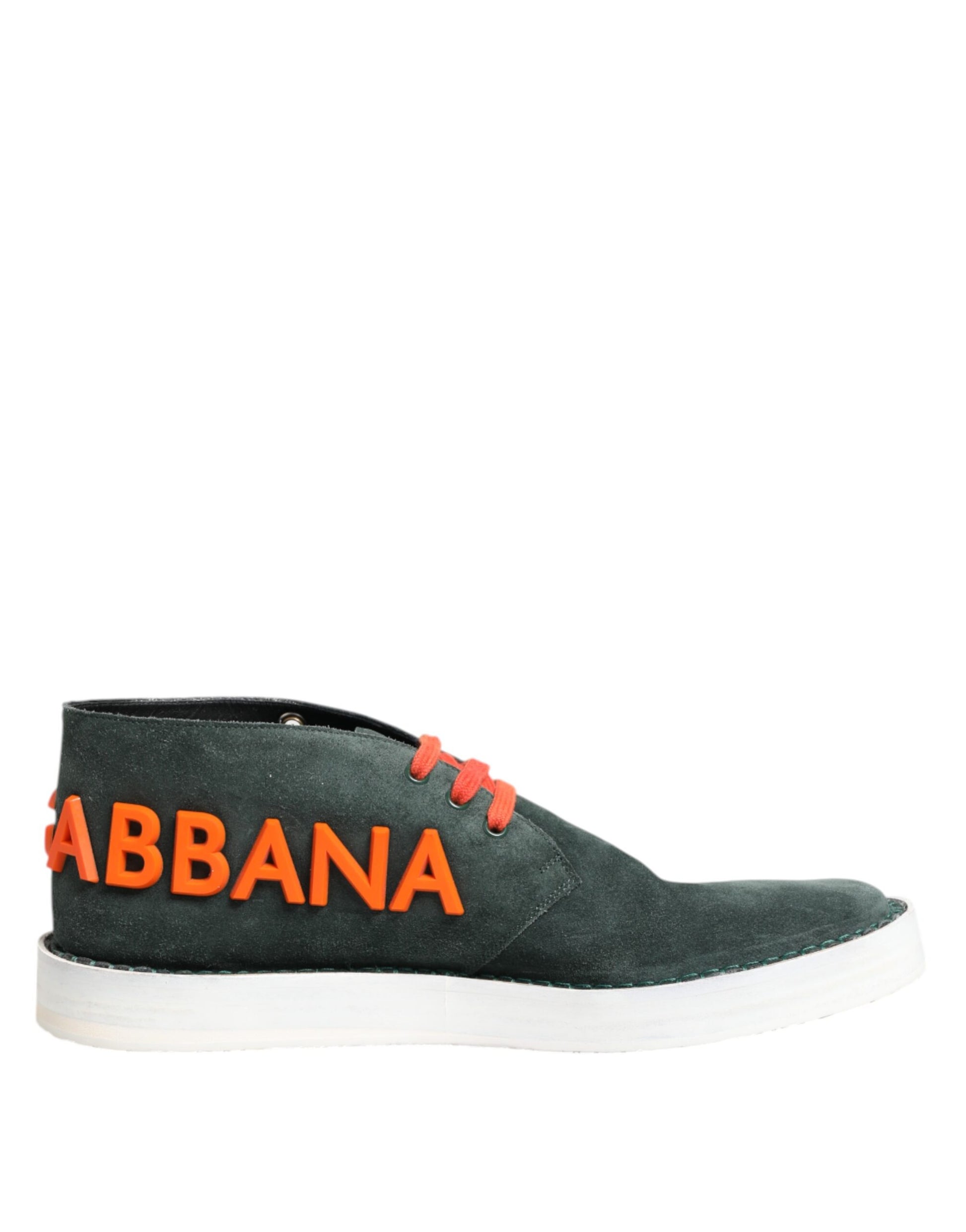 Dolce & Gabbana Green Derby Logo Casual Men Sneakers Shoes Dolce & Gabbana