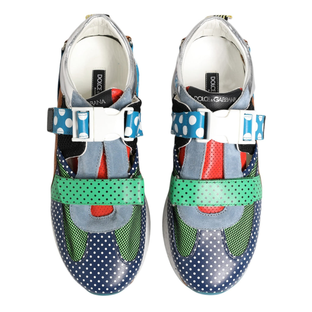 Dolce & Gabbana Multicolor Leather Low Top Sneakers Shoes