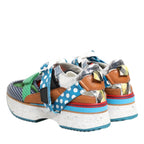 Dolce & Gabbana Multicolor Leather Low Top Sneakers Shoes