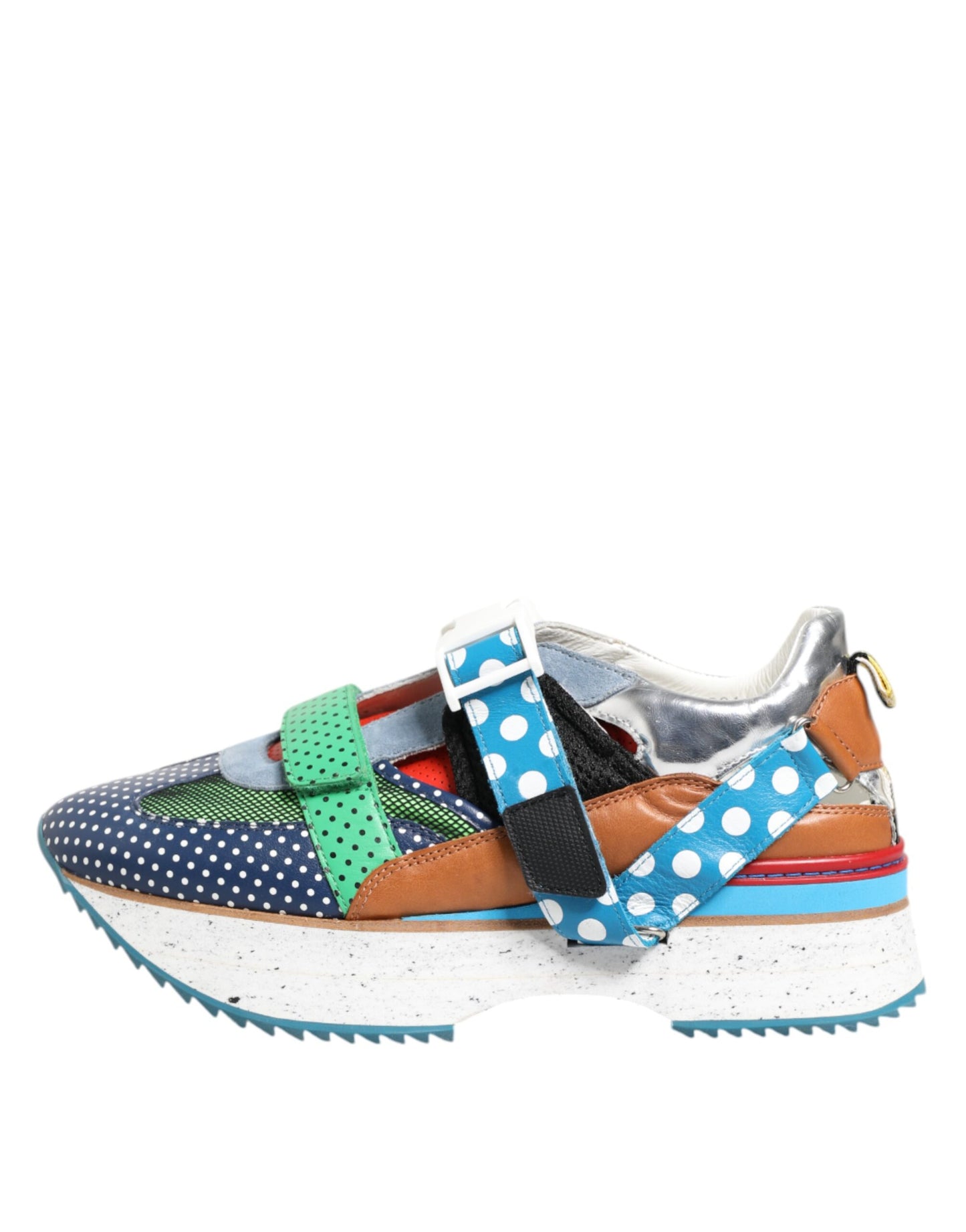 Dolce & Gabbana Multicolor Leather Low Top Sneakers Shoes Dolce & Gabbana