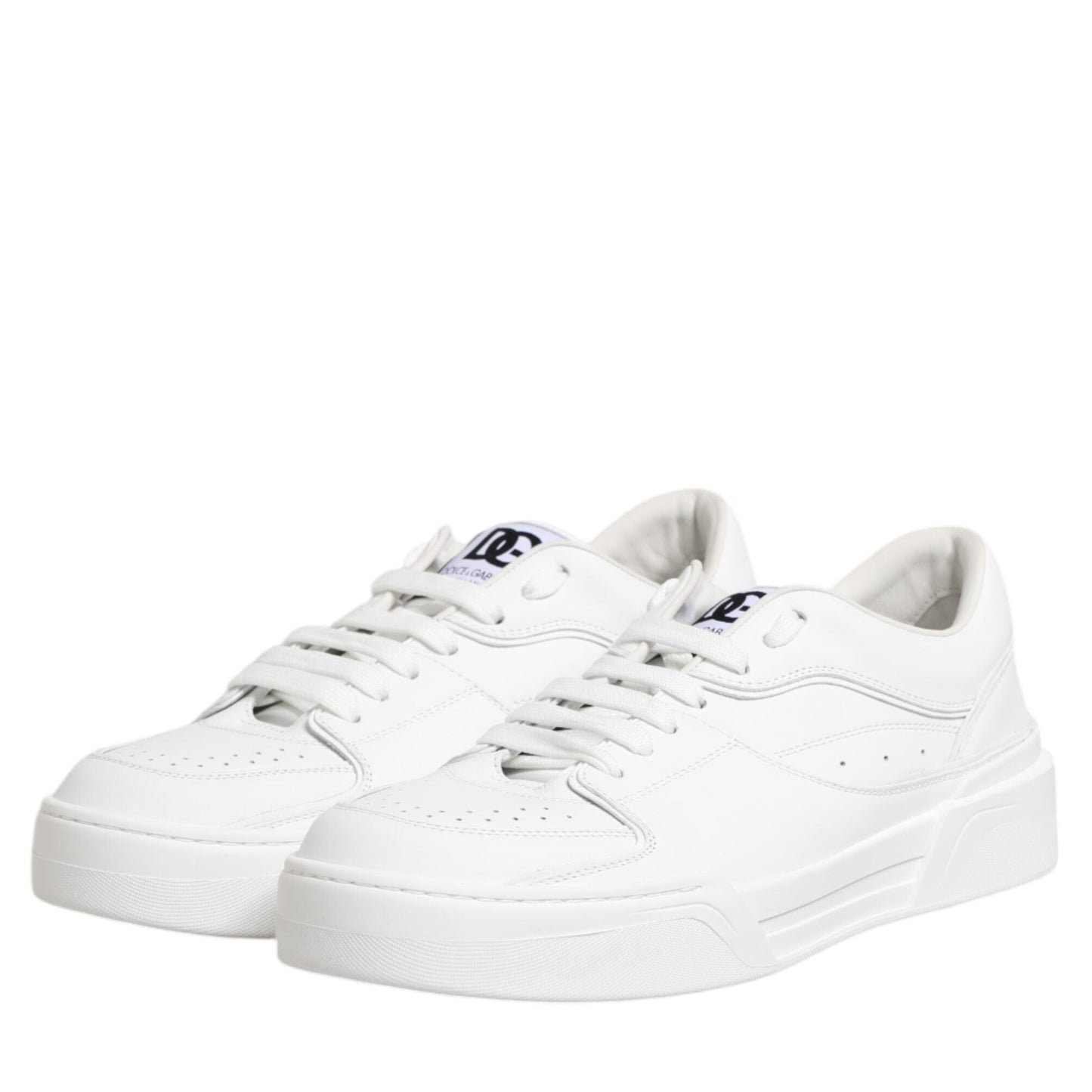 Dolce & Gabbana White Miami Leather Low Top Sneakers Shoes
