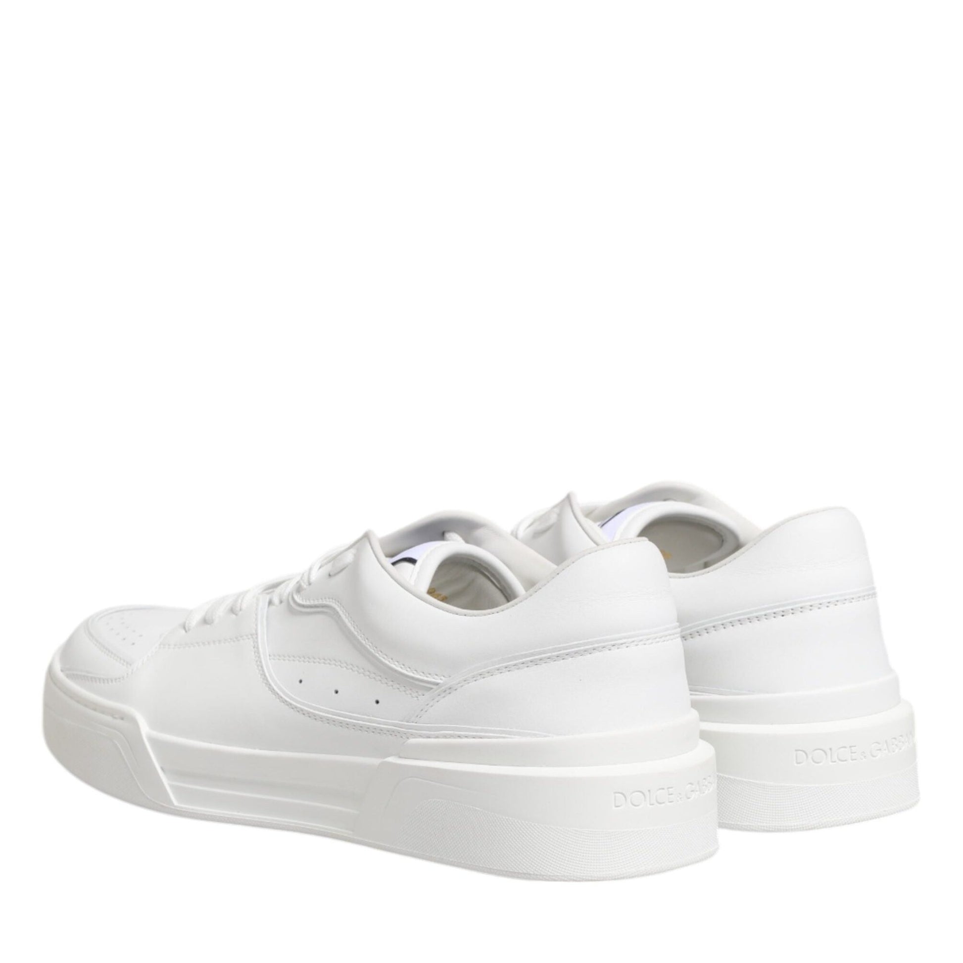 Dolce & Gabbana White Miami Leather Low Top Sneakers Shoes