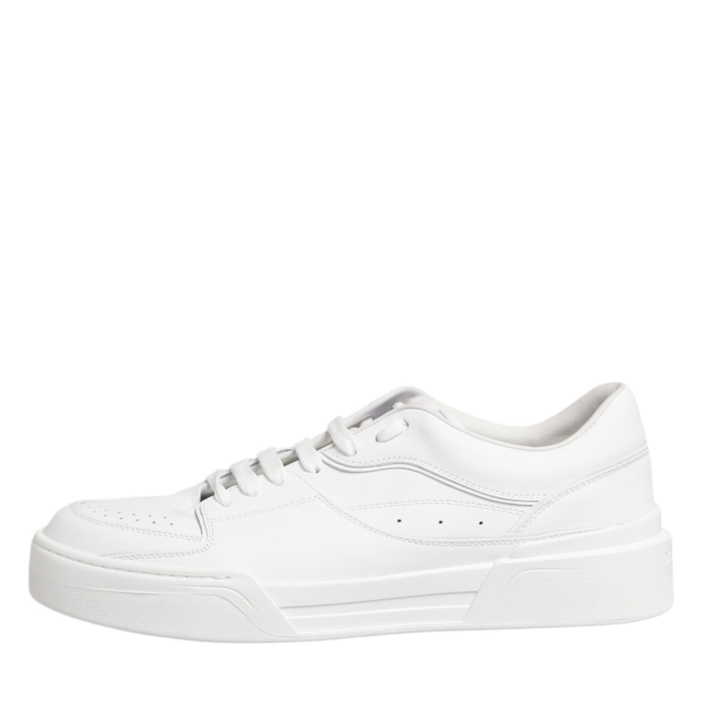 Dolce & Gabbana White Miami Leather Low Top Sneakers Shoes