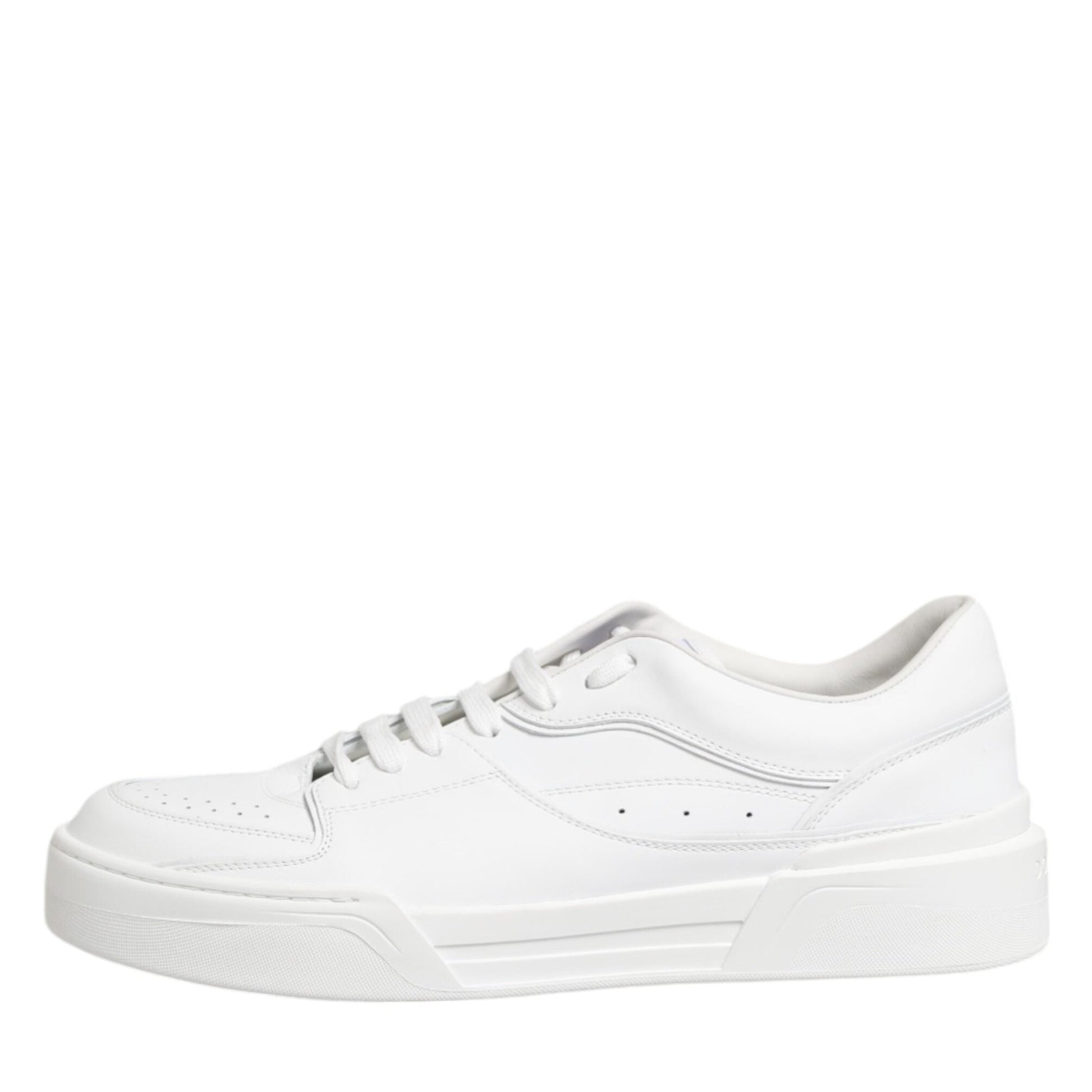 Dolce & Gabbana White Miami Leather Low Top Sneakers Shoes