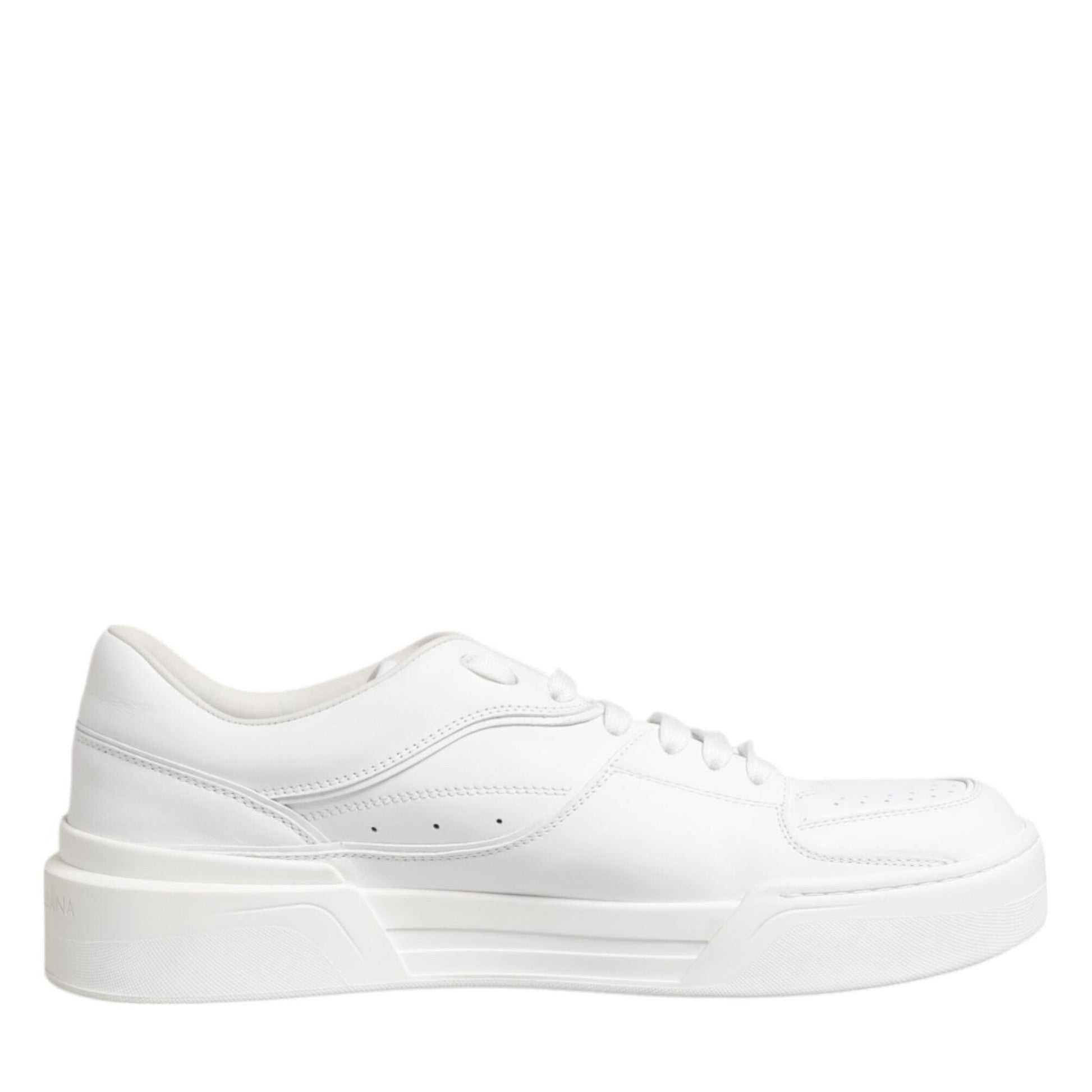 Dolce & Gabbana White Miami Leather Low Top Sneakers Shoes