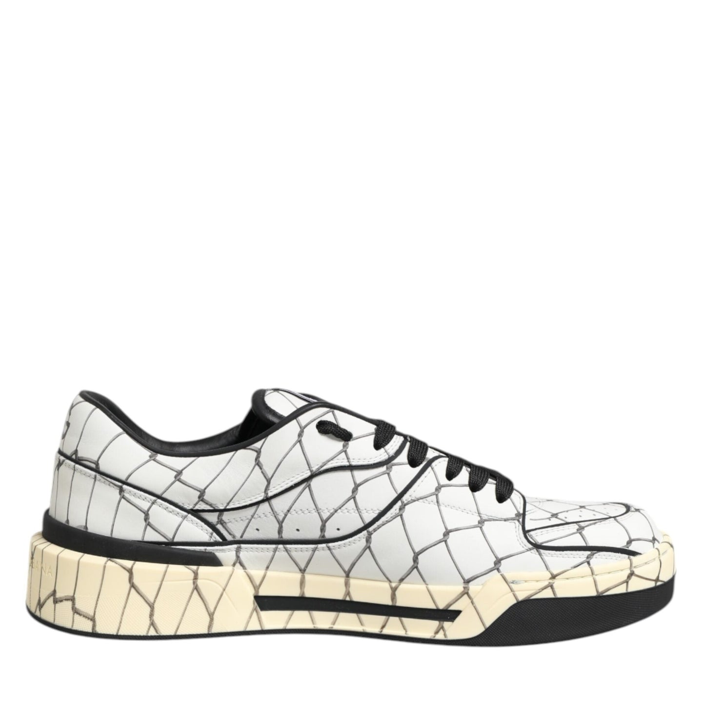 Dolce & Gabbana White Logo Print Low Top Men Sneakers Shoes Dolce & Gabbana