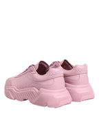 Dolce & Gabbana pink leather Daymaster low top sneakers showing stylish design and smooth leather finish.