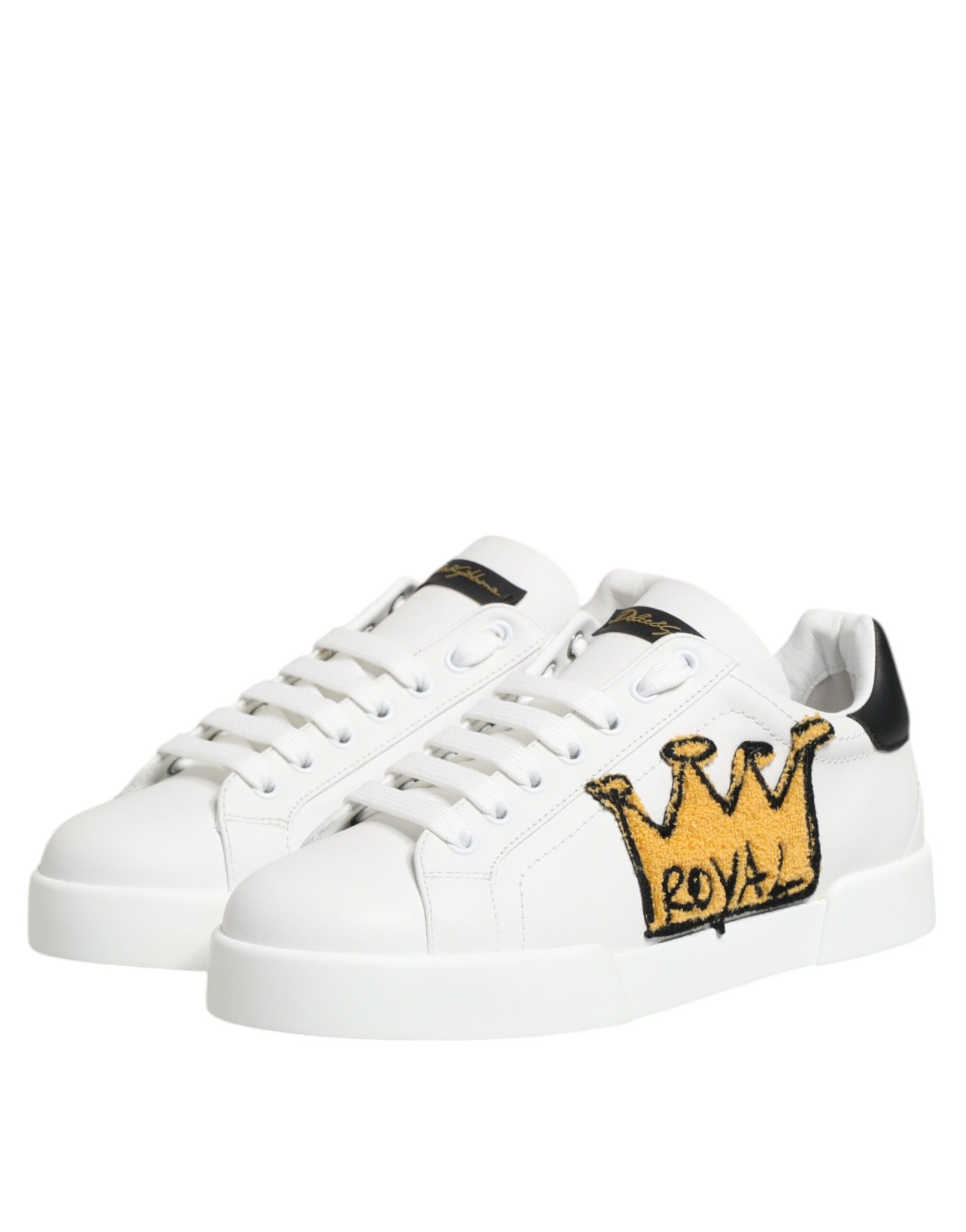 Dolce & Gabbana White Crown Patch Portofino Men Sneakers Shoes Dolce & Gabbana
