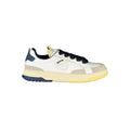 Blauer Bianco men's sneaker made of white polyurethane with sporty design and lace-up closure.