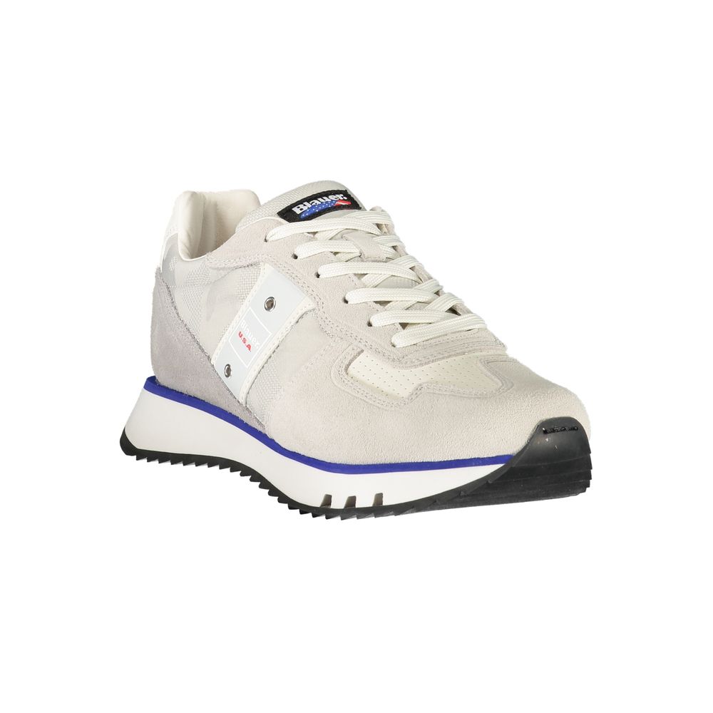 Blauer Grigio polyurethane men's sneaker with sleek design and white sole, featuring laces and modern athletic style.