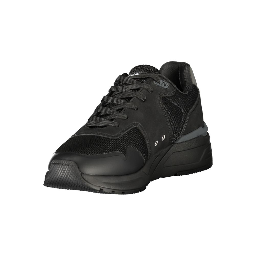 Blauer Nero polyester men's sneaker with black design and athletic style, featuring laces and cushioned sole.