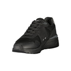 Blauer Nero polyester men's sneaker with black design and athletic style, featuring laces and cushioned sole.