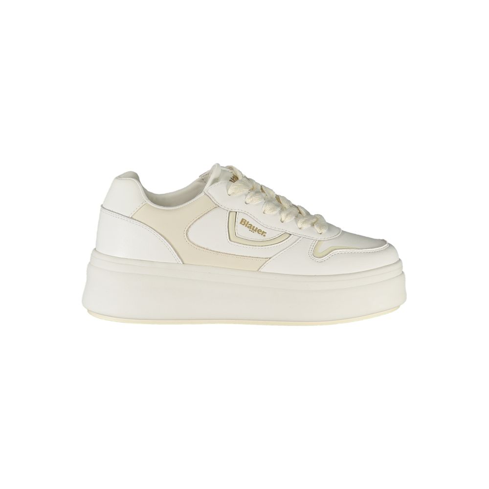 Blauer Bianco Donna sneaker made of white polyurethane with stylish design and comfortable fit.
