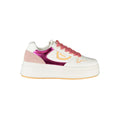 White polyurethane women's sneaker by Blauer with a sleek design and cushioned sole, perfect for casual and athletic wear.