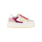 White polyurethane women's sneaker by Blauer with a sleek design and cushioned sole, perfect for casual and athletic wear.