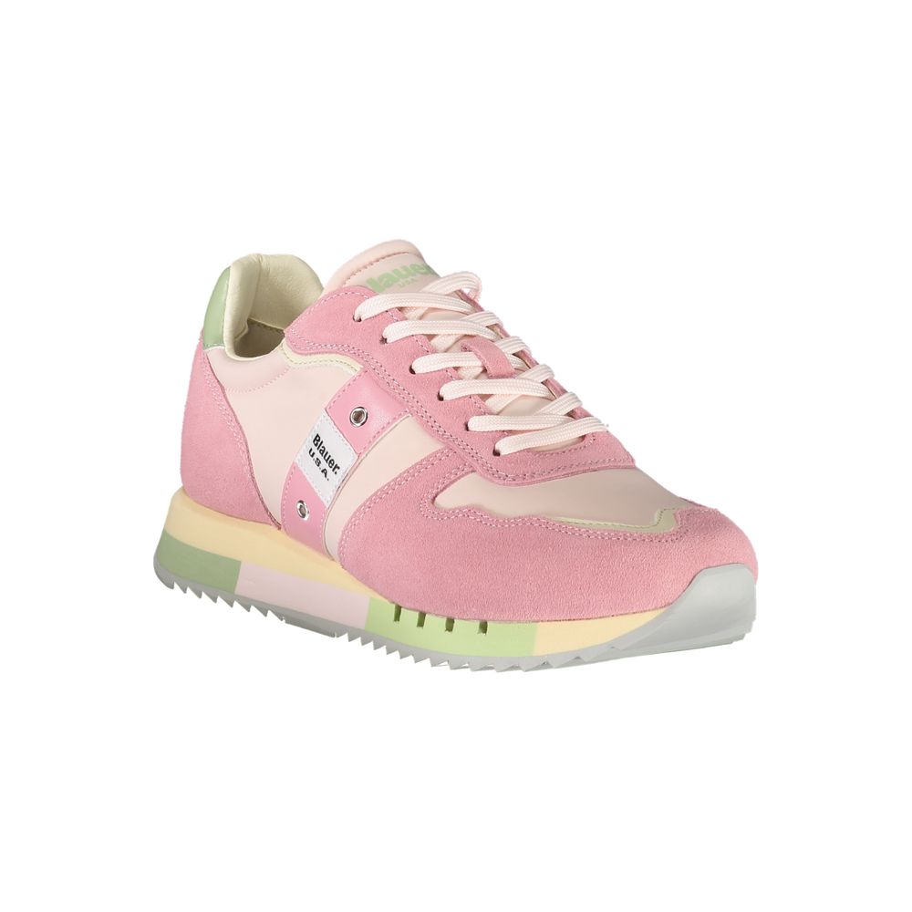 Blauer Rosa women's sneaker made of polyurethane with a sleek design and white rubber sole, ideal for casual wear.