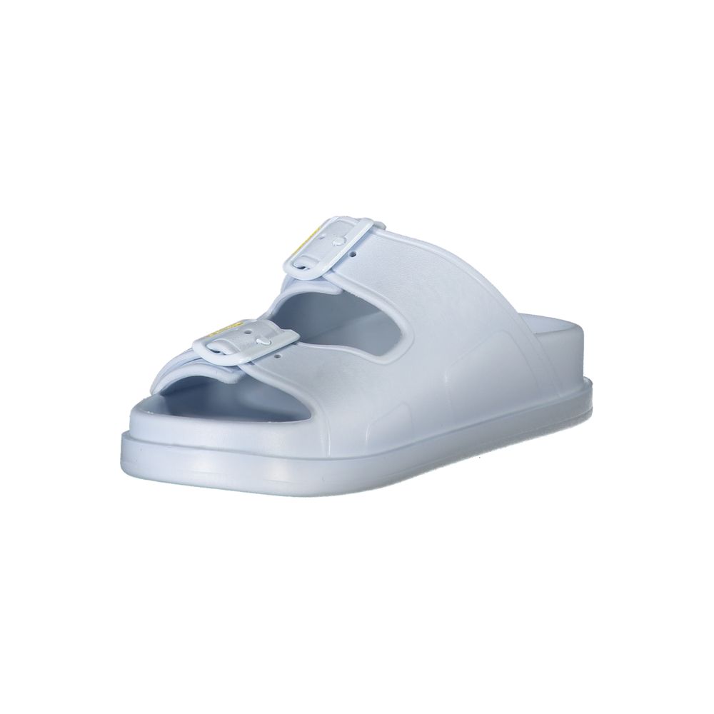 Blauer Azzurro women's slip-on slippers made of blue polyurethane with a soft sole and casual design.