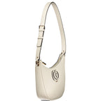 Guess Jeans Bianco polyurethane women’s handbag with sleek design and gold-tone hardware, featuring top handles and zip closure.