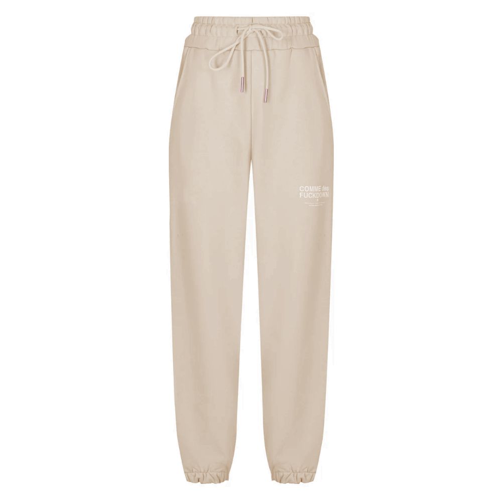 Comme Des Fuckdown Beige Cotton Women Sweatpant