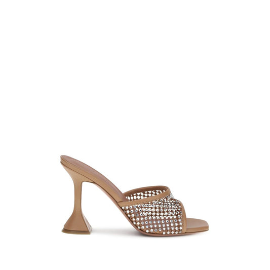 Amina Muaddi Lupita Crystal Sandals Amina Muaddi