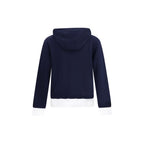 Thom Browne blue cotton sweatshirt with ribbed cuffs and neckline, featuring subtle branding details.