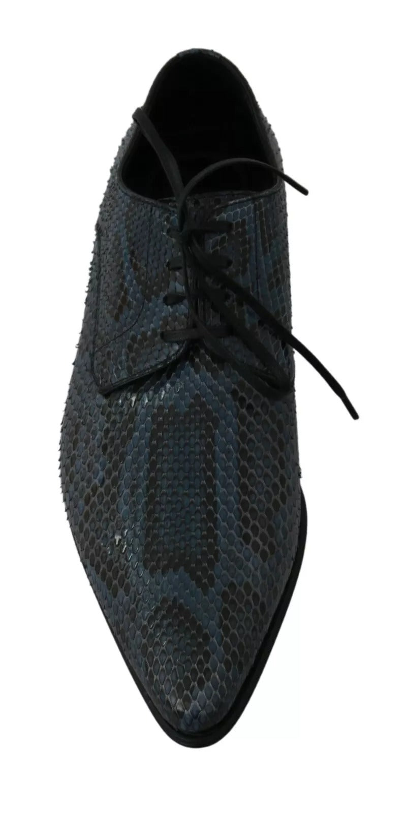 Dolce & Gabbana Blue Python Leather Snakeskin Shoes Dolce & Gabbana