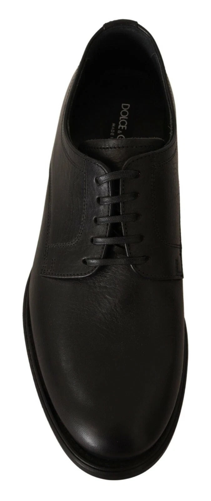Dolce & Gabbana Black Lace Up Leather Men Formal Derby Shoes Dolce & Gabbana