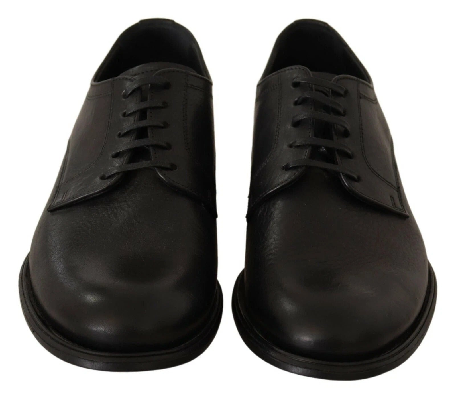 Dolce & Gabbana Black Lace Up Leather Men Formal Derby Shoes Dolce & Gabbana
