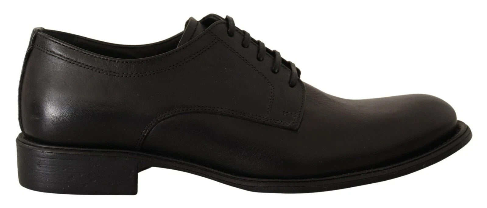 Dolce & Gabbana Black Lace Up Leather Men Formal Derby Shoes Dolce & Gabbana