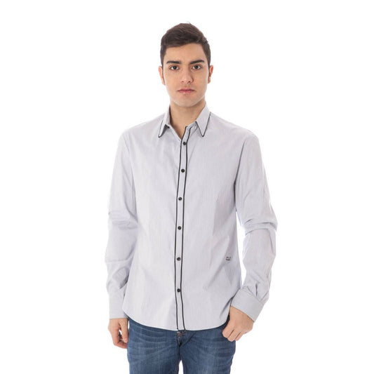 Costume National Blue Cotton Shirt Costume National