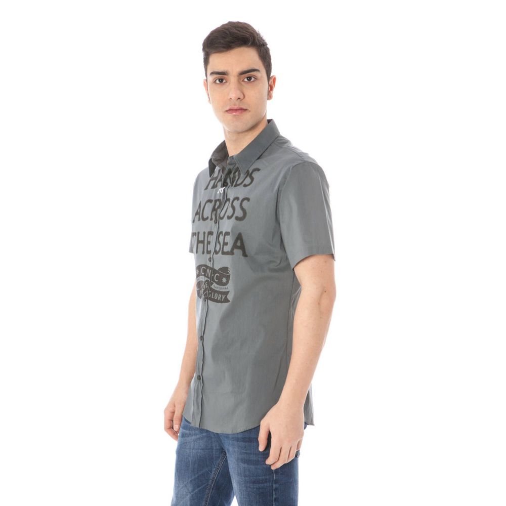 Costume National Gray Cotton Shirt Costume National